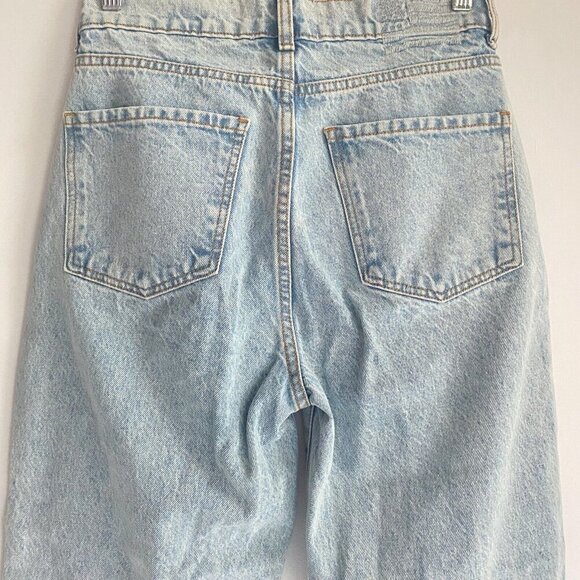 Revice Light Wash  Blue Straighr leg Asymmetrical Waist Jeans 28 - Picture 6 of 6